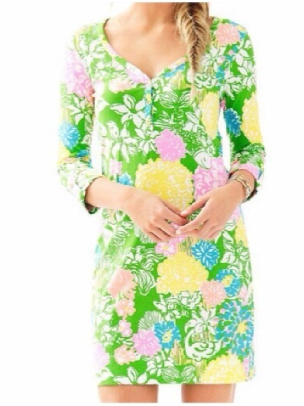 Lilly Pulitzer Hibiscus‎ Stroll Palmetto Dress summer resort casual Pima cotton